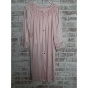 Vintage Vanity Fair /Gilrad Robe & Bottoms Set Pink sz L